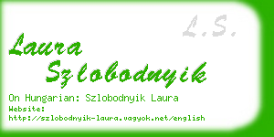 laura szlobodnyik business card